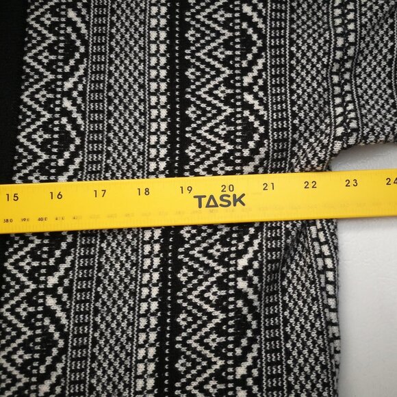RW&CO Ladies Size Medium Black & White Straight Fit Open Cardigan - Picture 7 of 10